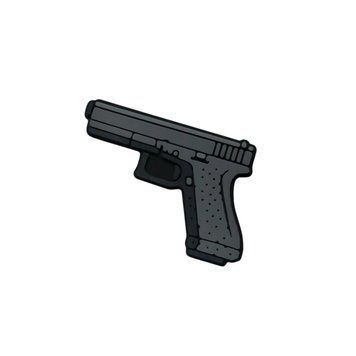 ПВХ Значок "Пістолет Глок" чорний mg150401 фото